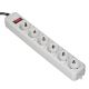 3. GEMBIRD SURGE PROTECTOR POWER STRIP 6XSCHUKO, 3M, GRAY
