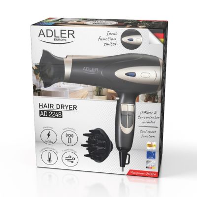 6. ADLER AD 2248gc gray-champagne hair dryer