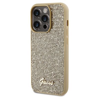 2. Guess Disco Metal Script case for iPhone 14 Pro Max - gold
