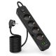 2. Tech-Protect PCL4X3 Power Strip 4 Sockets 240V + 2xUSB-A + 1xUSB-C 200 cm - Black