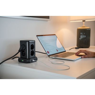 6. Brennenstuhl 1153560010 2 m power strip 8 x network sockets Indoor Black