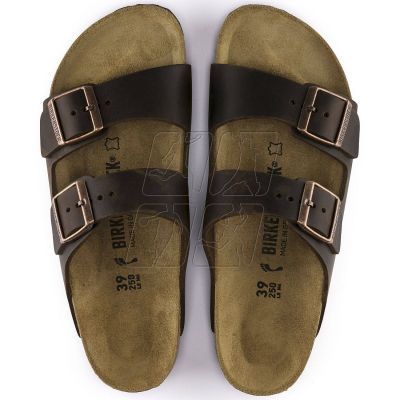 5. Women's/men's brown Birkenstock Arizona Nubuck Habana narrow flip-flops (52533)