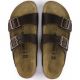 5. Women's/men's brown Birkenstock Arizona Nubuck Habana narrow flip-flops (52533)