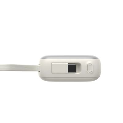 6. Joyroom JR-PBF27 10000mAh 22.5W Powerbank with Built-in USB-C and Lightning Cables - White