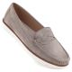 Women's taupe suede moccasin shoes Vice Versa 834280
