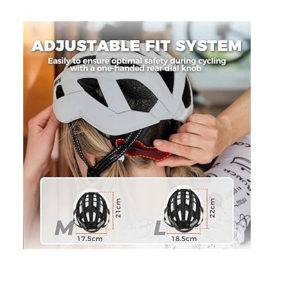2. Rockbros bike helmet 10110039002 white M (54-58)