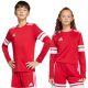 adidas Squadra 25 Long Sleeve Jersey for Kids Red and White JJ0041