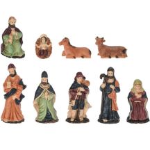 NATIVITY FIGURES 9 PCS 8 CM