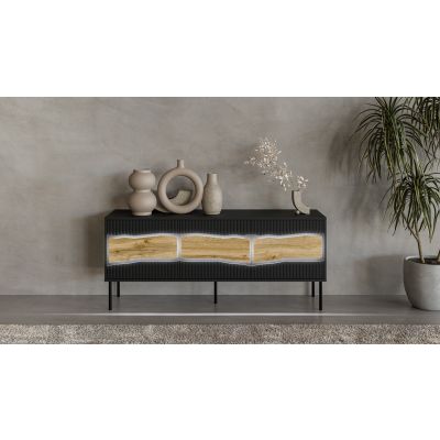 5. INSERTO 3D TV cabinet 143.5x40x61.5 black + LED