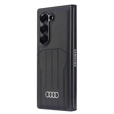 6. Audi Synthetic Leather MagSafe Case for Samsung Galaxy Z Fold 6 - Black