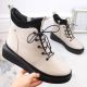 5. Filippo W PAW482 beige insulated leather platform ankle boots