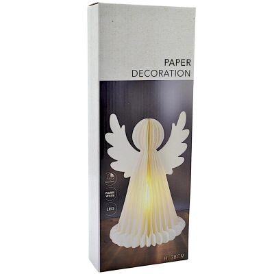 6. 38 CM DECORATIVE LED PAPER ANGEL