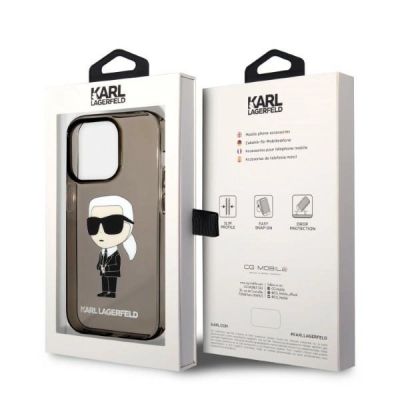 8. Karl Lagerfeld KLHCP14LHNIKTCK iPhone 14 Pro 6.1" black/black hardcase Ikonik Karl Lagerfeld