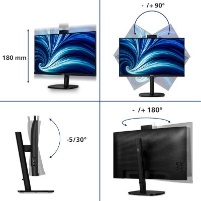 21. Philips 3000 series 32B2U3601H/00 computer monitor 80 cm (31.5") 2560 x 1440 px Quad HD LCD Black