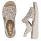4. Women's beige woven platform sandals Rieker 69276-60