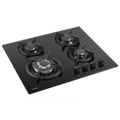 2. Amica PG6411SR gas hob black cast iron grids