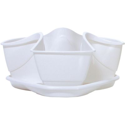 36. VERICAL GARDEN CASCADE HERB POT - WHITE