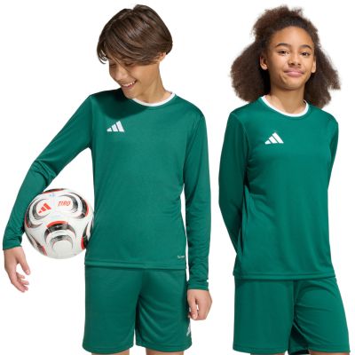adidas Entrada 26 Long Sleeve Jersey for Kids Green KF5873