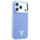4. Guess Grained Triangle Logo MagSafe Case for iPhone 18 Pro Max / 17 Pro Max - Blue