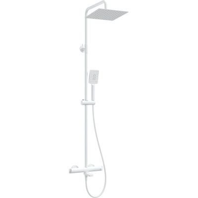 Rain shower with thermostatic bathtub mixer