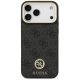 3. Guess 4G Srtass Logo & Big Strap Metal Buttons MagSafe Case for iPhone 17 Pro Max - Black