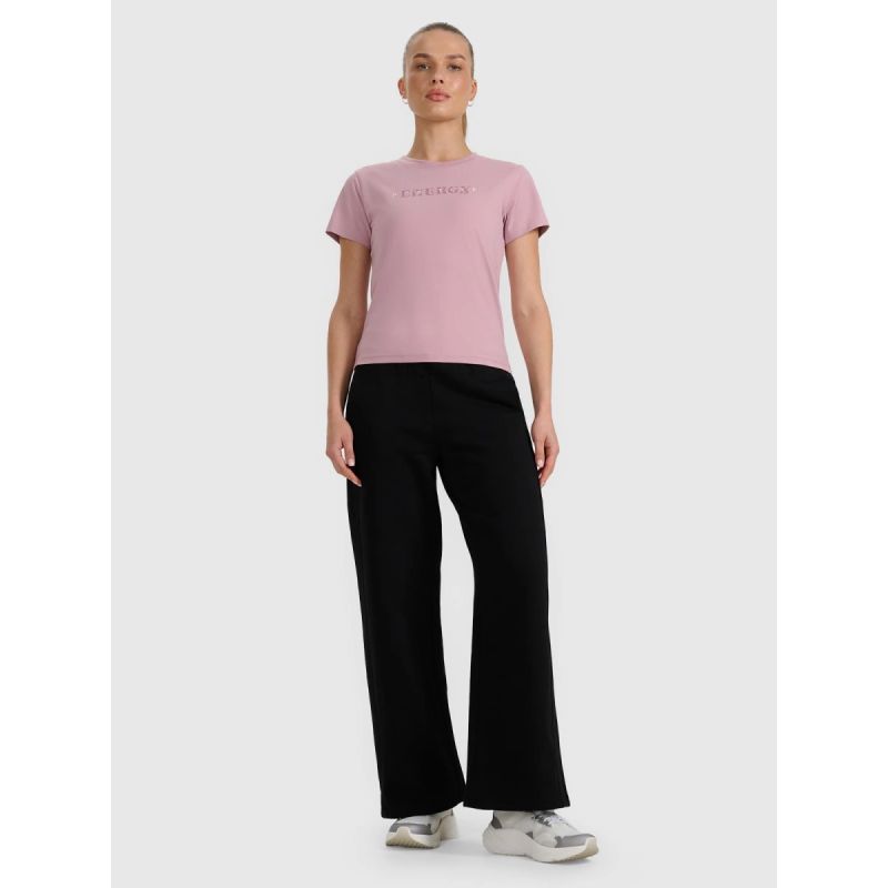5. Women's wide-leg sweatpants 4F 4FRAW25TTROF1614-20S