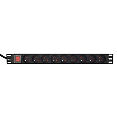 11. GEMBIRD RACK POWER STRIP (PDU) 9 FR OUTLETS, 1U, 16A, FR PLUG, 2M