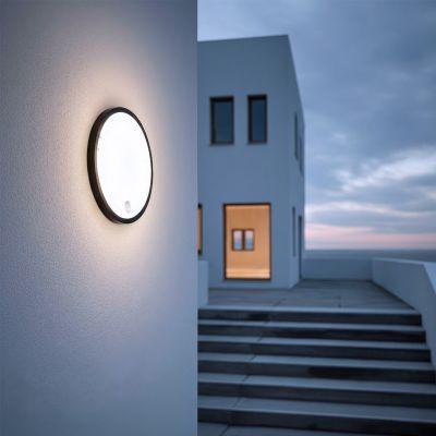 11. MACLEAN LED LAMP WITH MOTION SENSOR, PIR SENSOR, BLACK, 10W, IP65, 1000LM, NEUTRAL COLOR MCE525 B