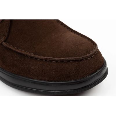 5. Lee Cooper men's elegant brown leather ankle boots with zipper