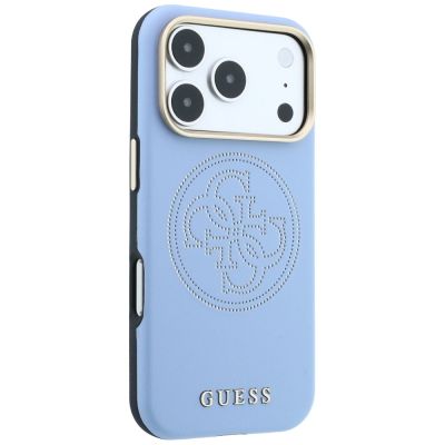 4. Guess Perforated 4G Gold Logo Magsafe Case for iPhone 18 Pro Max / 17 Pro Max - Light Blue