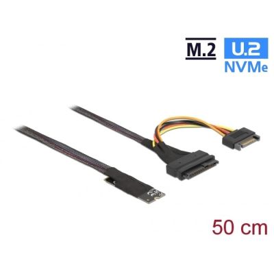2. NVMe Adapter Delock M.2 Key M zu U.2 SFF-8639 NVMe Adapter 50cm