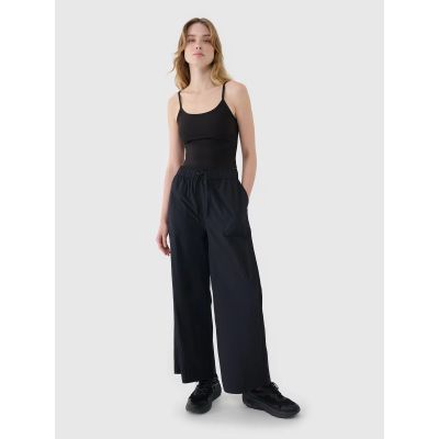 2. Women's casual wide-leg trousers 4F 4FWSS25TTROF1012-20S
