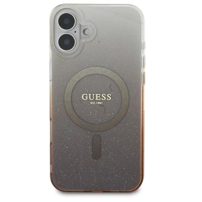 3. Guess IML Glitter Gradient MagSafe iPhone 16 Case - Brown