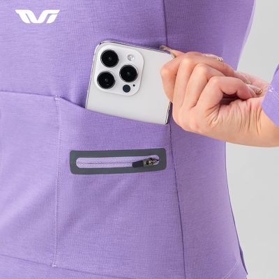 2. Rockbros YPW065 TVI Women's Long Sleeve Cycling Jersey Fall/Winter M - Purple
