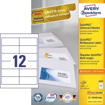 Avery 3659 Self-Adhesive Labels Rectangle Permanent White 1200 pcs.