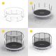 15. REBEL ACTIVE TRAMPOLINE PRO 12FT/366CM, NET, LADDER RBA-8003