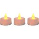 5. SET OF 3 LED TEA LIGHT CANDLES WITH GLITTER