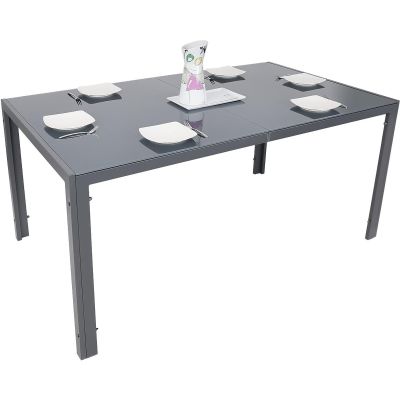 10. GARDEN TABLE 150x90x73CM DARK GREY