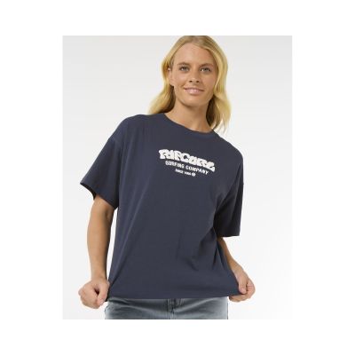 2. RIP CURL Surf Puff Relaxed Tee, navy blue