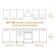 KITCHEN SET 2M WHITE MATTE, ARTISAN COUNTERTOP