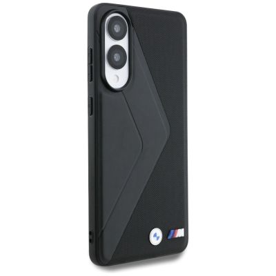 4. BMW Leather Oversized Stripes MagSafe case for Samsung Galaxy S25 Edge - black