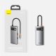 21. Baseus Metal Gleam 4in1 multifunctional HUB USB Type C - USB Type C Power Delivery 100 W / HDMI 4K 30 Hz / 1x USB 3.2 Gen 1 / 1x USB 2.0 (CAHUB-CY0G)