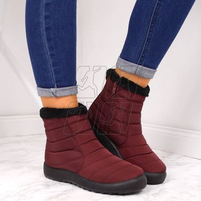 3. Waterproof snow boots with zipper NEWS W EVE181C burgundy