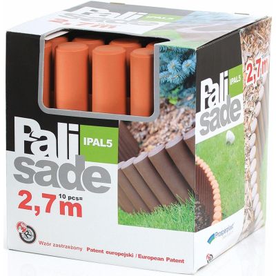 9. GARDEN PALISADE LAWN EDGE 270CM IPAL 5 TERRACOTTA