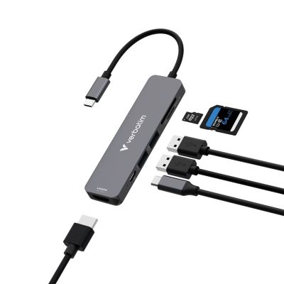 2. Verbatim 32156 USB 3.2 Gen 1 (3.1 Gen 1) Type-C Hubs and Hubs 5000 Mbit/s Gray
