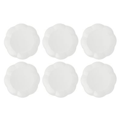 Set of 6 Villadeifiori Dinner Plates - White, 26 cm