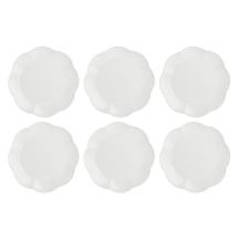 Set of 6 Villadeifiori Dinner Plates - White, 26 cm