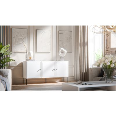 3. 3D PALAZZO BIS chest of drawers 151x40x75 white matt
