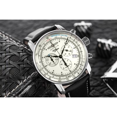 4. ZEPPELIN 100 Yahre 8680-3 Men's Watch + BOX