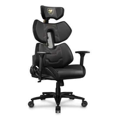 2. COUGAR Terminator Elite Gold Gaming Chair Upholstered Seat Black, Gold